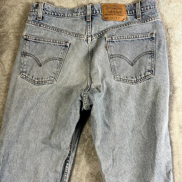 Vintage Levi's Mens' Orange Tab Distressed Light Wash Jeans Size 34x32 - Picture 7 of 12